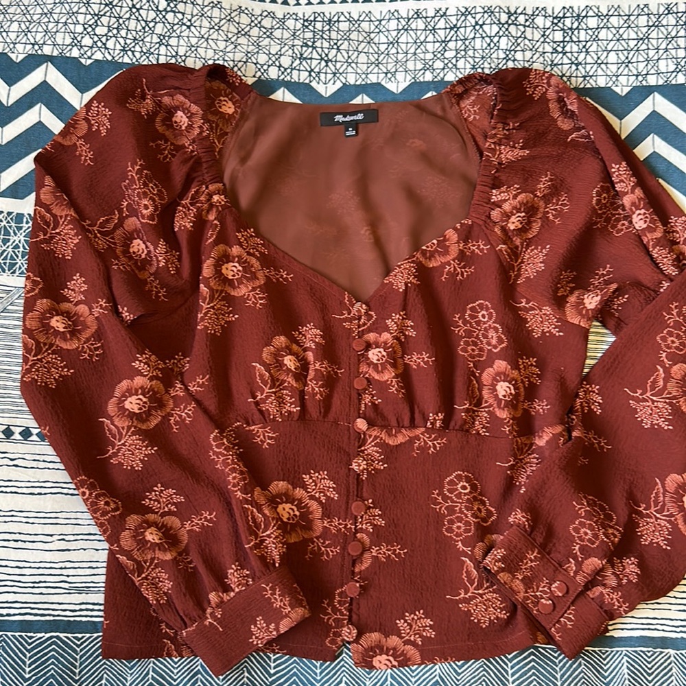 Adorable Madewell Cropped Blouse
